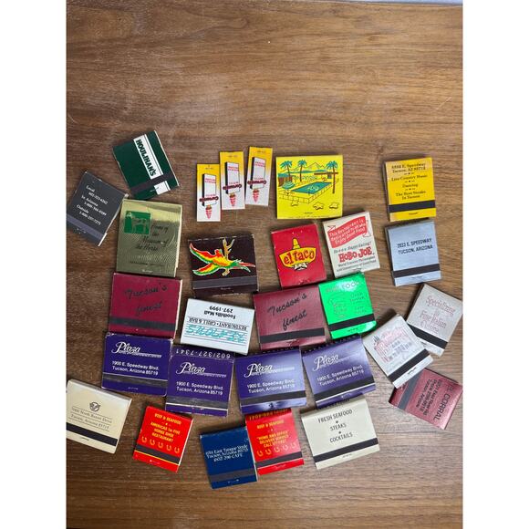 Vintage Tucson Arizona AZ Matchbook Lot Some Front Strike Unstruck Matches 1980s - Picture 2 of 7
